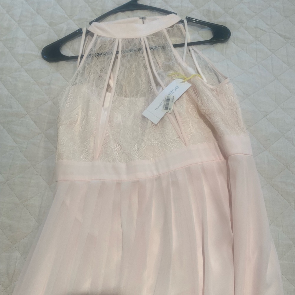BCBG a blush gown for wedding guest. Never worn. New with tags